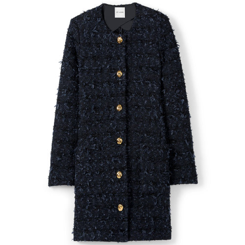 【21春夏新款】St. John/盛蔷 睫毛纱纹理针织女士夹克K6131B2