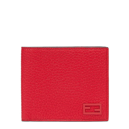 FENDI/芬迪 20  男士红色小牛皮FF徽标双折钱包7M0169AG0LF0HCW