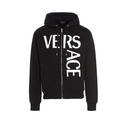 VERSACE/范思哲 男士纯色棉质外套LOGO连帽衫 1001083-1A00719 多色可选
