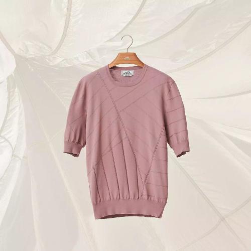  HERMES爱马仕 22年秋冬 男士 短袖T恤 T-shirt ??pique voilier?? H257390HA0KME