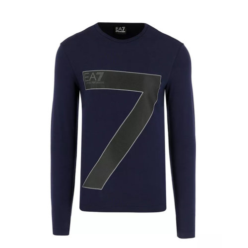 Emporio Armani/安普里奥阿玛尼 棉质印花男士深蓝色长袖T恤 6ZPT32-PJ18Z-1554