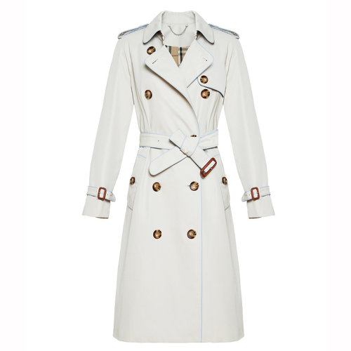 GeleiStory/GeleiStory 2021春秋新款重工包边金属变色龙英伦风长款女士风衣