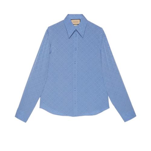  GUCCI古驰 22年秋冬 男士 Gucci HA HA HA特别系列G格纹衬衫 705546 ZADWP 4600