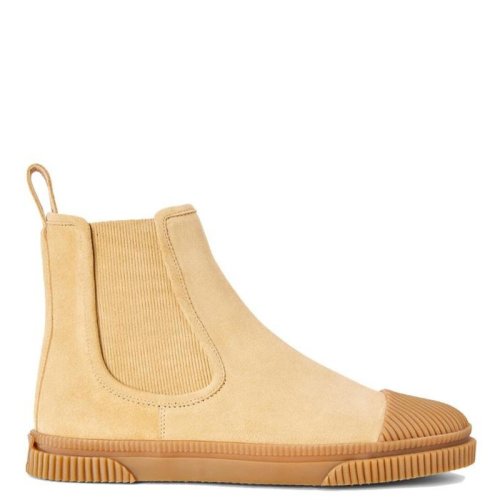 LOEWE/罗意威 男士金色简约革绒面麂皮切尔西靴43码 M816S05X11-8130