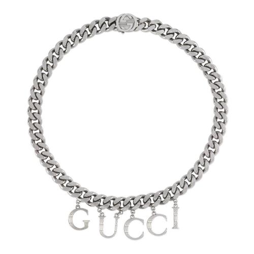 GUCCI古驰 22年秋冬 女士 饰手写体GUCCI项链 675769 I4601 0926