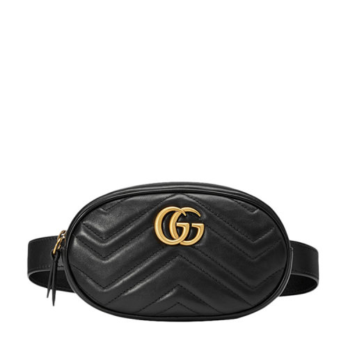 GUCCI/古驰 皮质 GG Marmont系列绗缝皮革腰包 皮质 476434 DSVRT