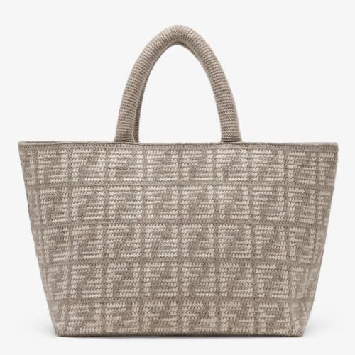  FENDI芬迪 22年秋冬 女士 手提包 鸽子灰色羊绒手袋 8BH401AL9OF0QD3