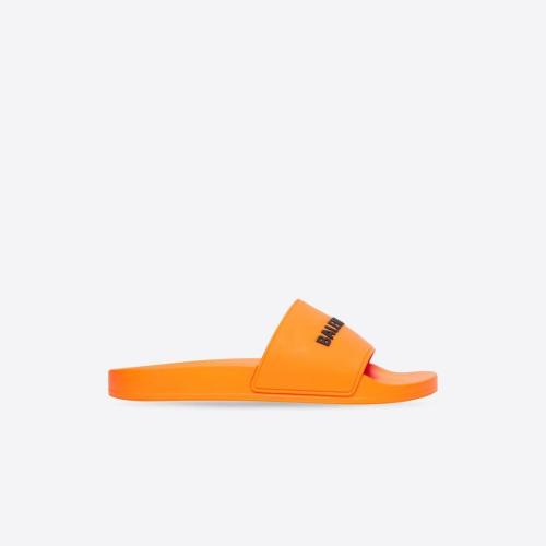  BALENCIAGA巴黎世家 22年秋冬 男士 平底凉鞋 Mens Pool Slide Sandal  in Orange 565826W1S80