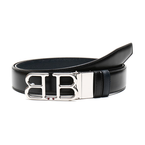 BALLY/巴利 男士皮革板扣式双面皮带腰带 BRITT 35 M