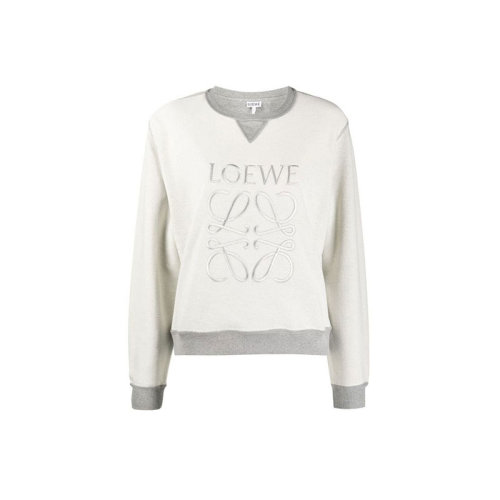 LOEWE/罗意威  女装 女士时尚百搭圆领棉质品牌字母LOGO 灰色翻面秋冬女卫衣 S359341X95-1440