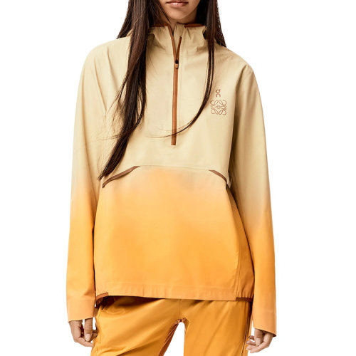 LOEWE/罗意威 22年春夏新款 Waterproof Anorak系列 女士渐变橙色涤纶防水套头夹克S929Y02X02-6228