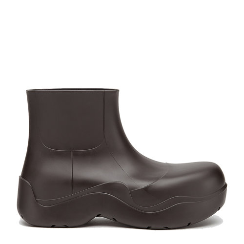 Bottega Veneta/葆蝶家 新款男士深棕色橡胶短靴 640043V00P02113