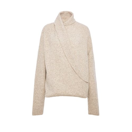 SHOKAY/绣嘉 冬日御寒保暖柔暖收获福祉藏襟套衫女士针织衫/毛衣