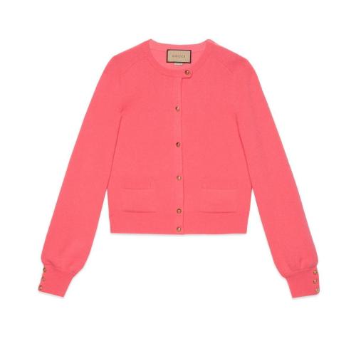  GUCCI古驰 22年秋冬 女士 羊毛马海毛羊绒开衫 713291 XKCM4 5538