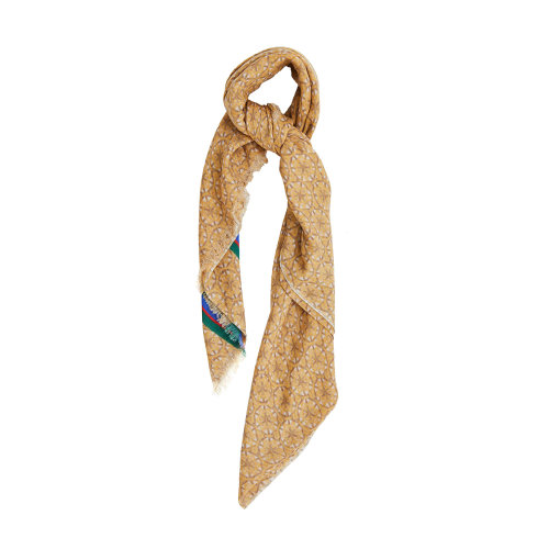 SHOKAY/绣嘉【定制】艺术家印染Jasper系列印花丝巾披肩竹拼图可定制尺寸大小