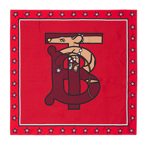 BURBERRY/博柏利 专属标识图案丝质方巾80250921