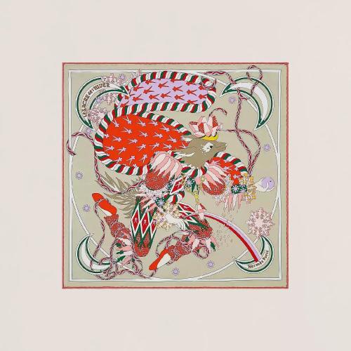  HERMES爱马仕 22年秋冬 女士 围巾 Gavroche 45 Le Sacre de lHiver H893925S 06