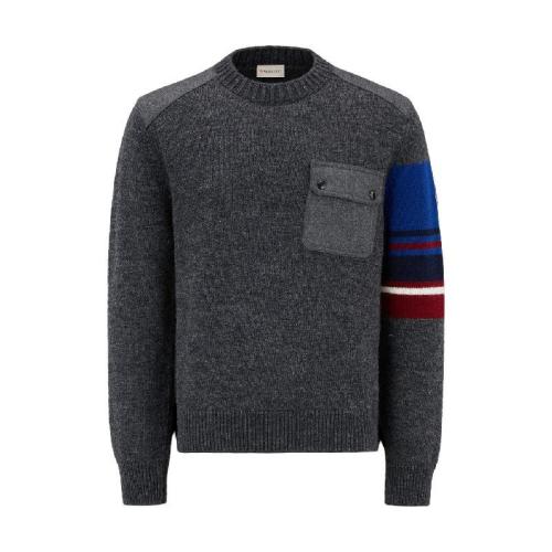  MONCLER蒙可蒙克莱 22年秋冬 男士 针织衫 Wool %26 Flannel jumper H20919C00023M2275950