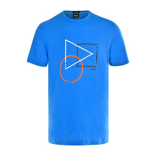 HUGO BOSS/雨果波士  男装 服饰  纯棉几何图案印花时尚休闲男士短袖T恤