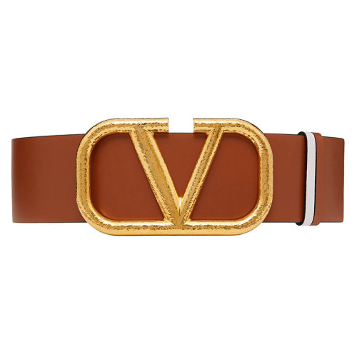Valentino/华伦天奴 女士装饰/白色粒面小牛皮标志性VLOGO双面皮带 70毫米VW2T0S10TAL2HM