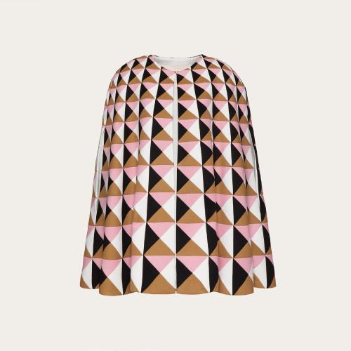 VALENTINO华伦天奴 22年秋冬 女士 斗篷 CAPE BRODéE EN DRAP COMPACT 1B3CG2C46JAM12