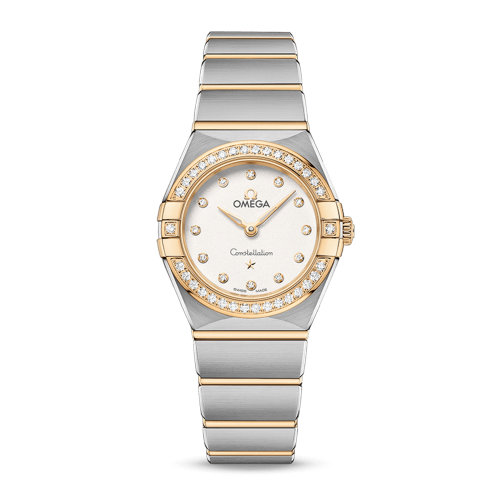 OMEGA/欧米茄 星座系列 精钢 18K金 外圈镶钻 钻石刻度 石英机芯 女士腕表 131.25.25.60.52.002