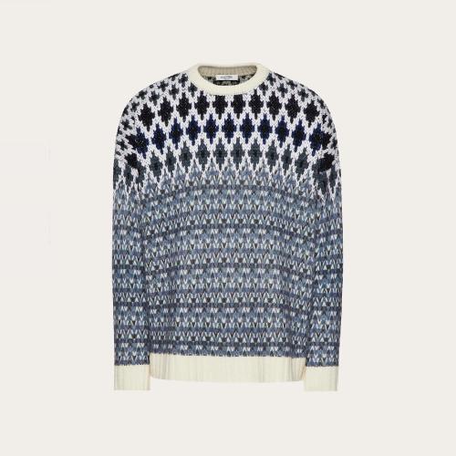  VALENTINO华伦天奴 22年秋冬 男士 针织衫 PULL RAS-DU-COU OPTICAL VALENTINO XV3KC19H86JN38