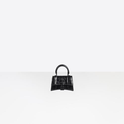  BALENCIAGA巴黎世家 22年秋冬 女士 单肩包 Hourglass 迷你 Top Handle 手袋 6373721LR671000 预定商品1-3周发货
