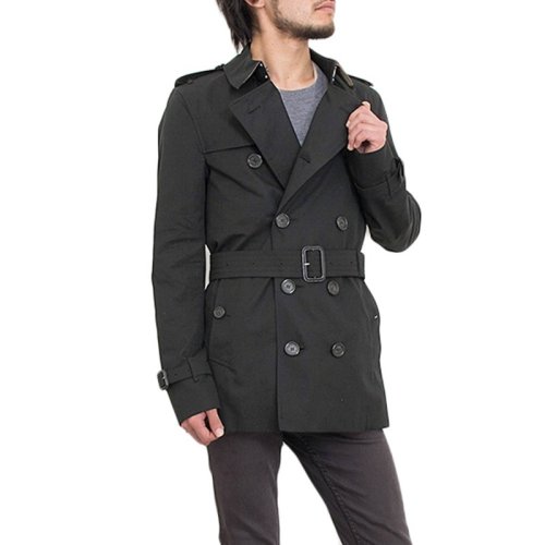  BURBERRY/博柏利 男士黑色棉质大衣 3911048 PLFSX