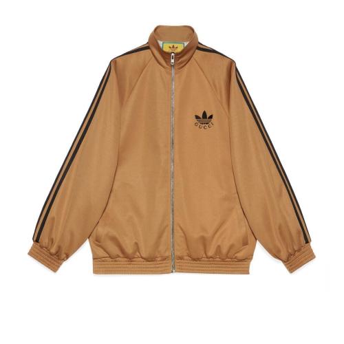  GUCCI古驰 22年秋冬 女士 adidas x Gucci联名系列针织棉拉链夹克 712952 XJEGU 2177
