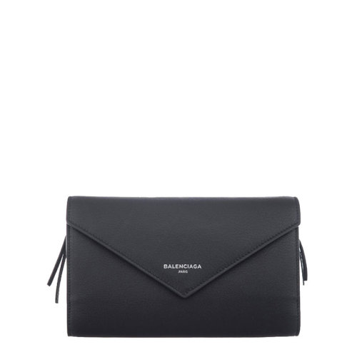 Balenciaga/巴黎世家 女士黑色皮质钱包 371661DLQ0N1000