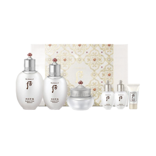 Whoo/后   拱辰享 雪玉凝水乳霜6件套（正装：水150ml+乳110ml+面霜30ml）