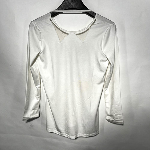 Emporio Armani/安普里奥阿玛尼 白色女士长袖T恤（瑕疵折扣）