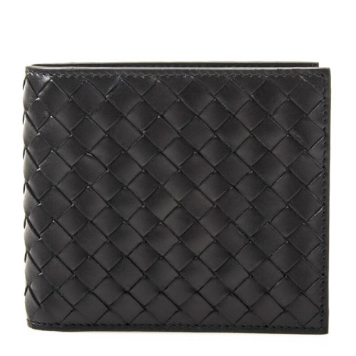 Bottega Veneta 宝缇嘉 秋冬新款 男士小牛皮编织短款钱夹钱包
