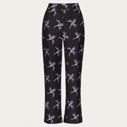  VALENTINO华伦天奴 22年秋冬 女士 休闲裤 PANTALON IMPRIMé EN CREPE COUTURE XB3RB3606VMPX