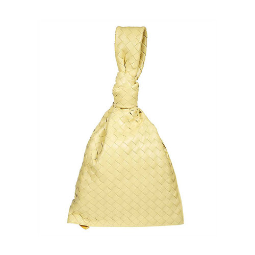 Bottega Veneta/葆蝶家  宝缇嘉女包 女士黄色皮质时尚编织手提包 607964VCPP07071