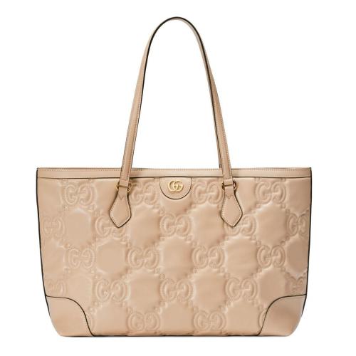  GUCCI古驰 22年秋冬 女士 GG绗缝皮革中号托特包 631685 UM8IG 9500