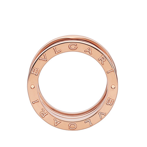 BVLGARI/宝格丽  B.ZERO1系列 18K金玫瑰金四排螺旋形戒指 348768