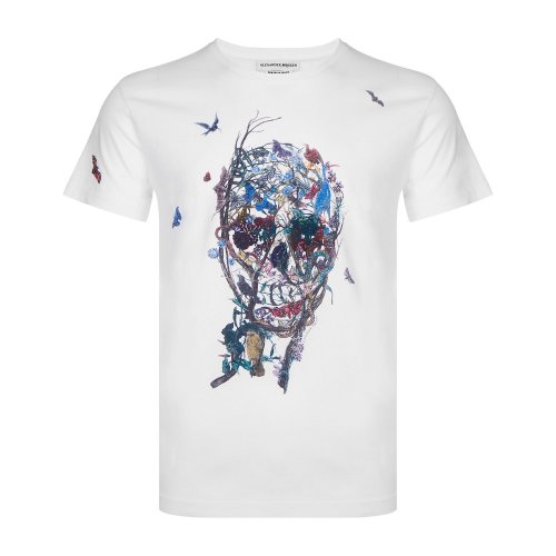 Alexander McQueen/亚历山大麦昆 春夏 男性 印花 圆领 男士短袖T恤 463984 QKZ620900