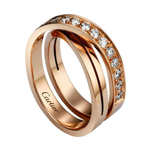 CARTIER/卡地亚 ETINCELLE系列 18K金玫瑰金镶嵌17颗明亮式切割钻石 结婚求婚订婚戒指B4095700