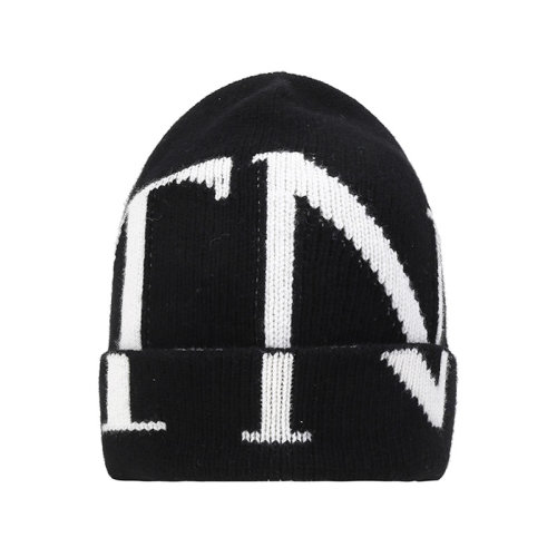 Valentino/华伦天奴 男士初剪羊毛/羊绒保暖帽子针织帽VLTN提花 WY2HB00A FTA