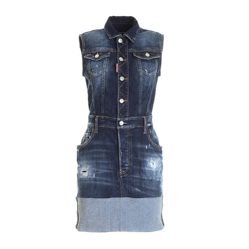 Dsquared2/D二次方  春夏 女士服装 女装 女性 牛仔蓝色 女士连衣裙 S72CV0217S30708470