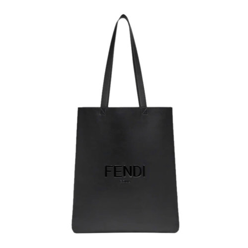 FENDI/芬迪 男士黑色徽标压纹印花手提包单肩包男包 7VA538-AFB3-F0QA1