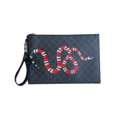 Gucci 古驰 经典珊瑚蛇pvc 老花手包