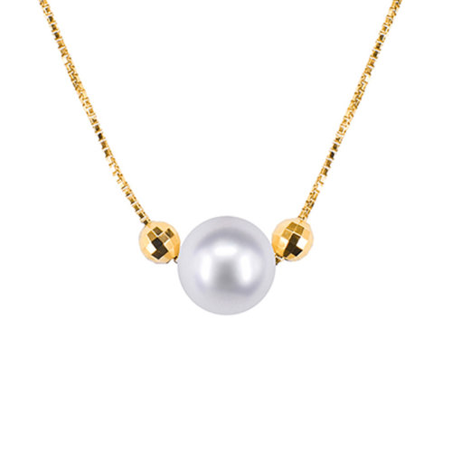 zhuella/珠艾乐 路路通18k金 日本akoya珍珠项链吊坠