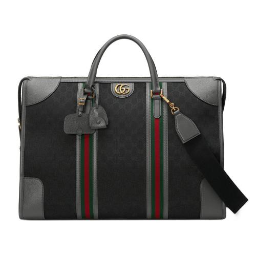  GUCCI古驰 22年秋冬 男士 饰双G加大号帆布旅行袋 715773 FAARB 1048