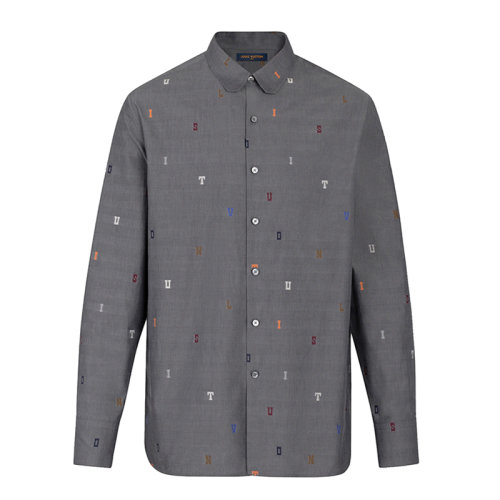Louis Vuitton/路易威登      FIL COUPé DNA系列 男士灰色长袖衬衫1A5VZY