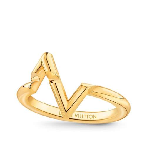 Louis Vuitton/路易威登 Volt系列 18K金黄金徽标字母组合造型戒指Q9Q32D