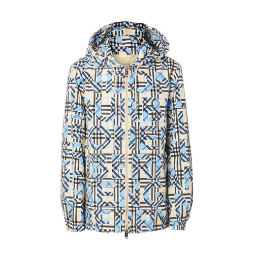 BURBERRY/博柏利 巴宝莉男装男士混色时尚简约拉链连帽夹克外套 80387701 ZWJ0012CD