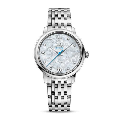 OMEGA/欧米茄 碟飞系列 典雅 奥比斯 同轴腕表 精钢 钻石刻度 自动机械 女士腕表 424.10.33.20.55.004